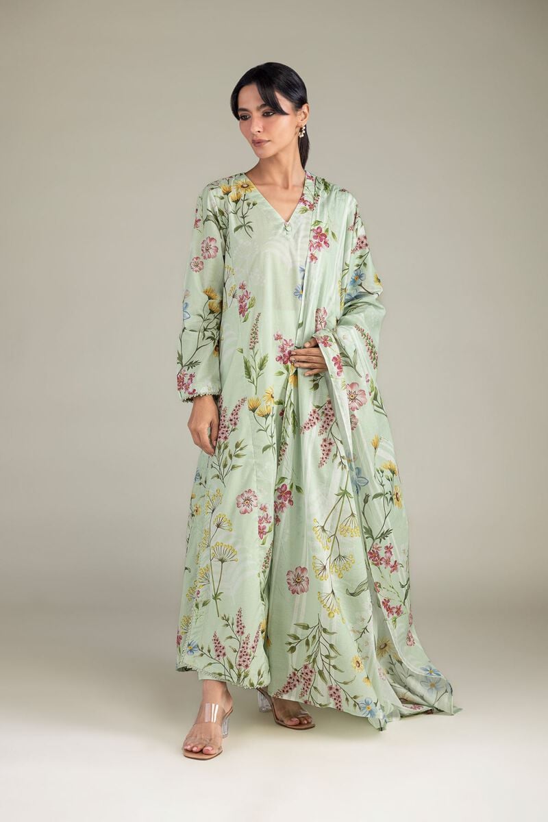 Floral Mint Dupatta
