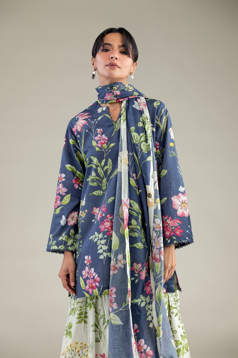 Lawn Floral Dupatta