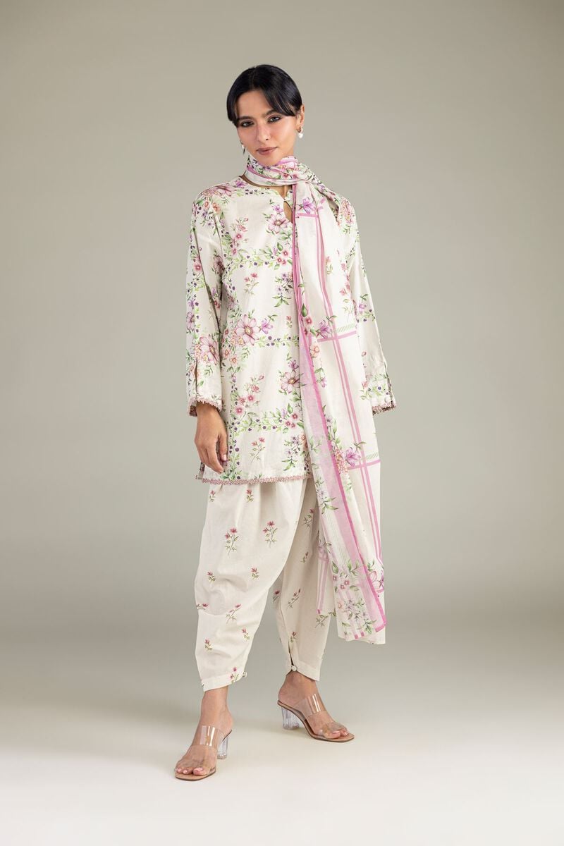 Floral Lawn Dupatta