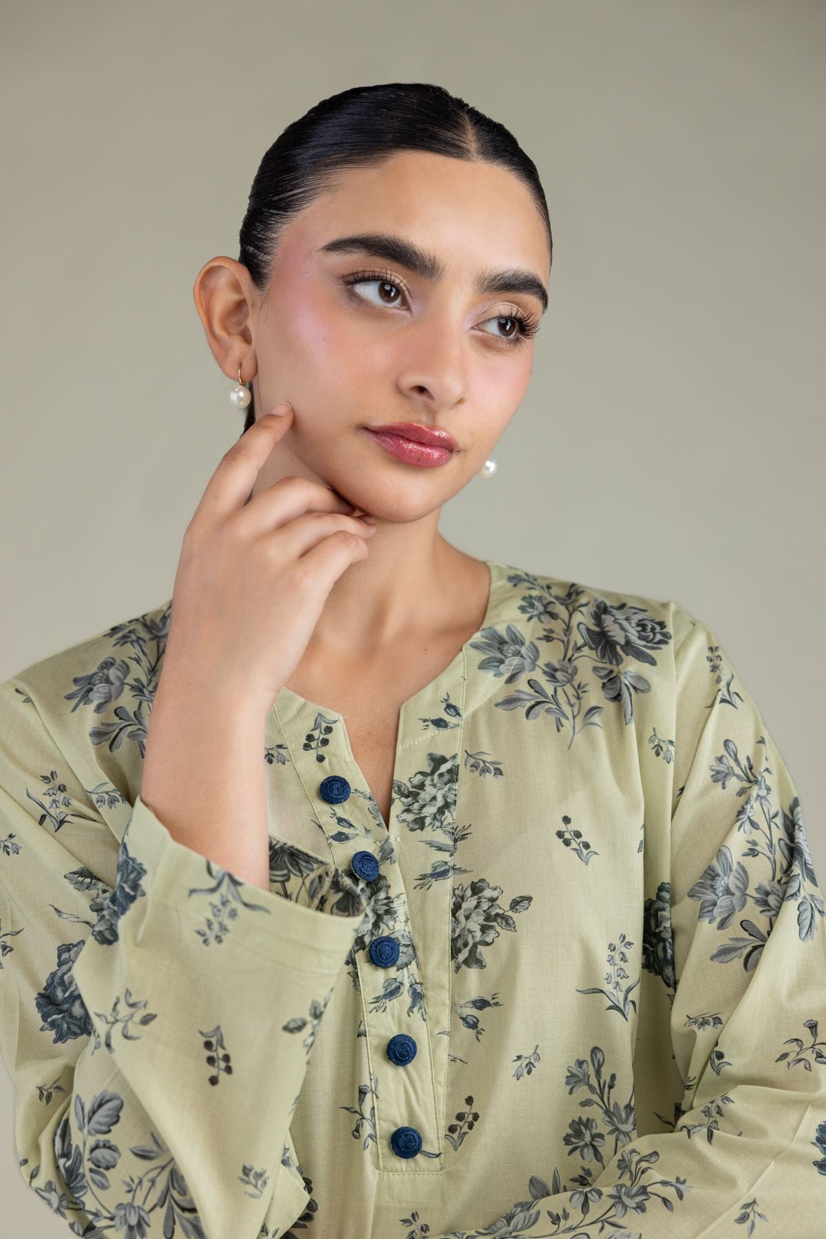 Floral Cambric Kurta