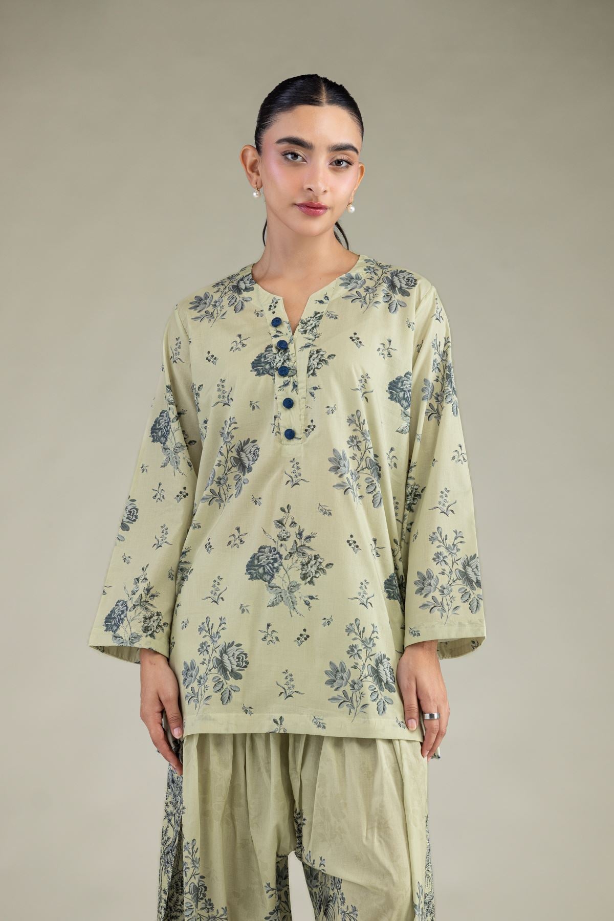 Floral Cambric Kurta