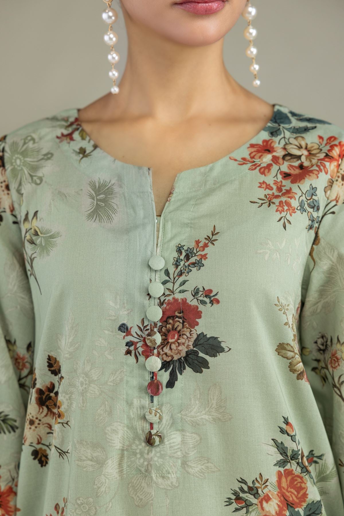 Mint Cambric Kurta