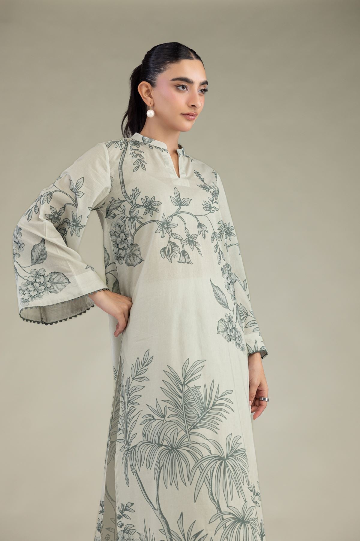 Floral Cambric Kurta