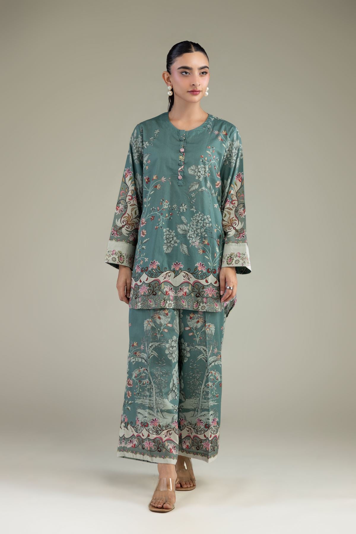 Floral Cambric Kurta