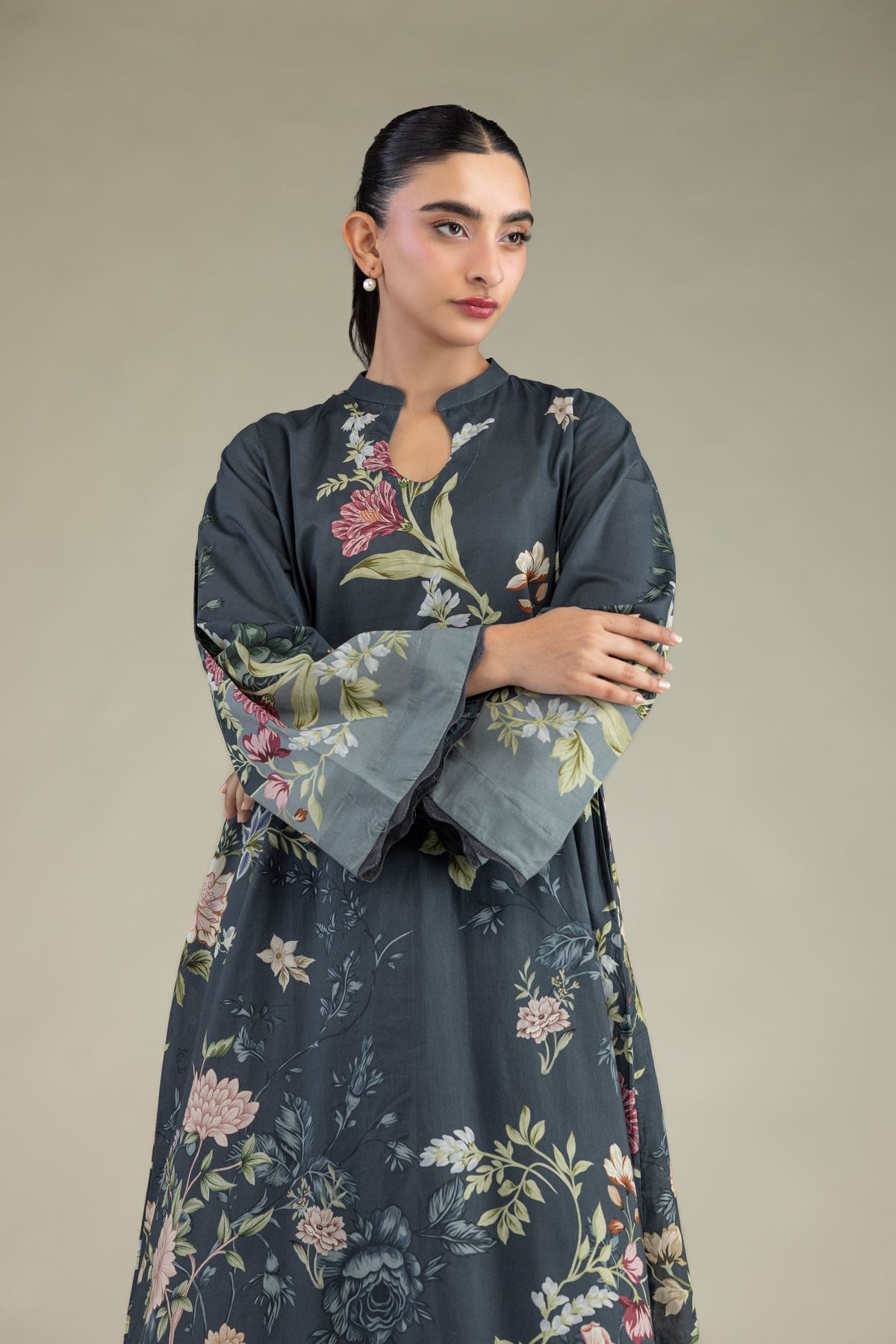 Floral Cambric Kurta