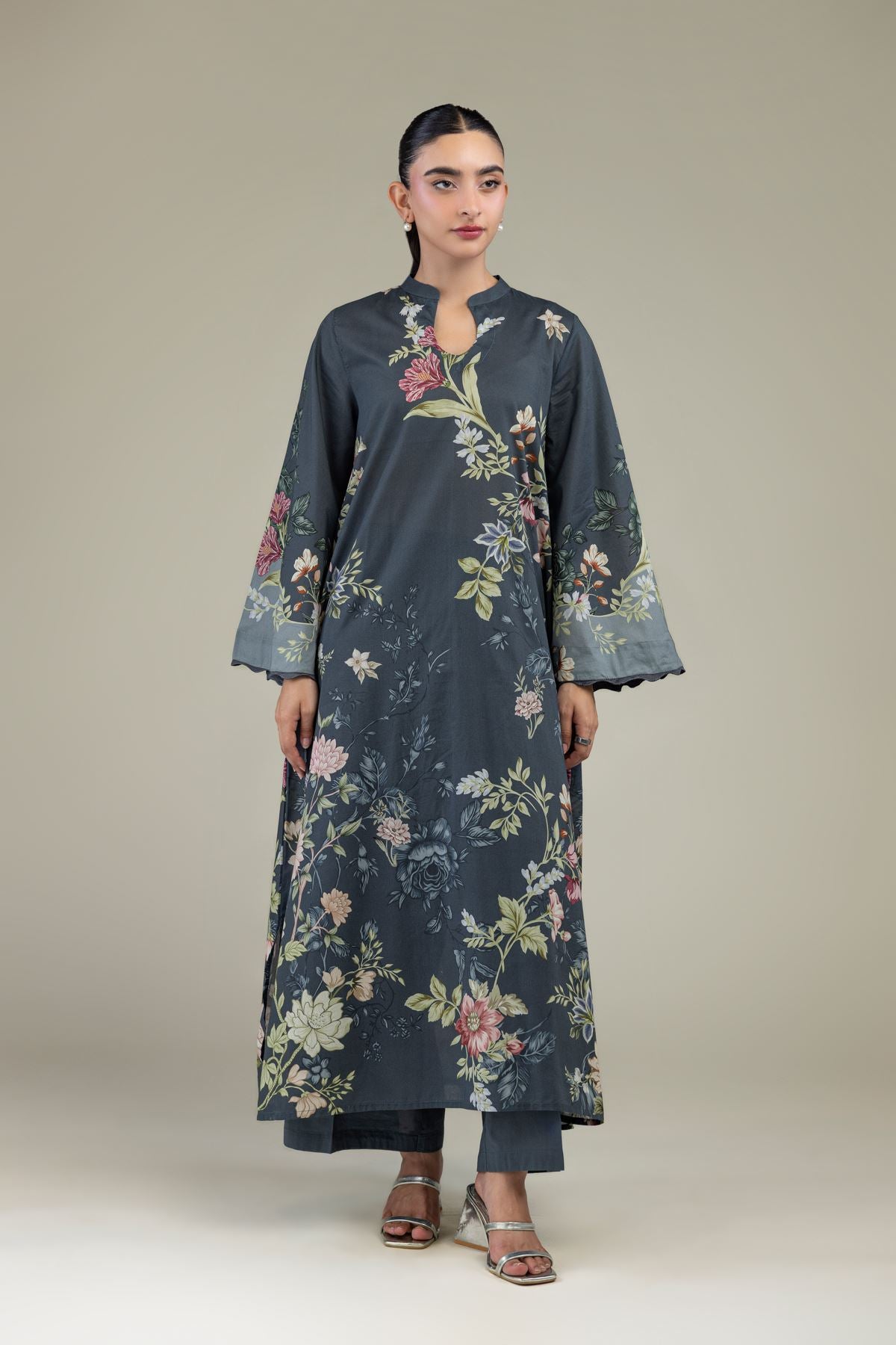 Floral Cambric Kurta
