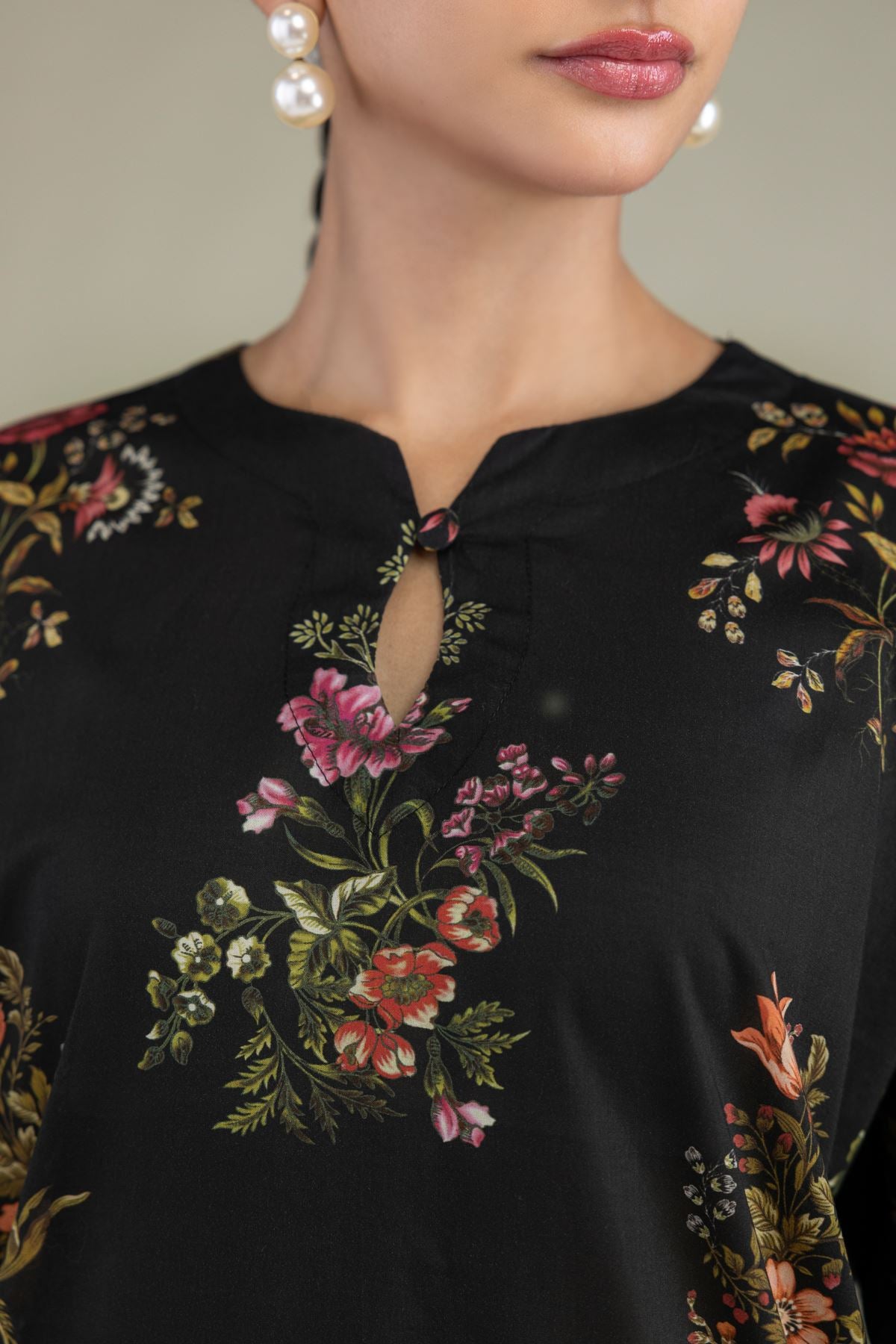 Black Cambric Kurta