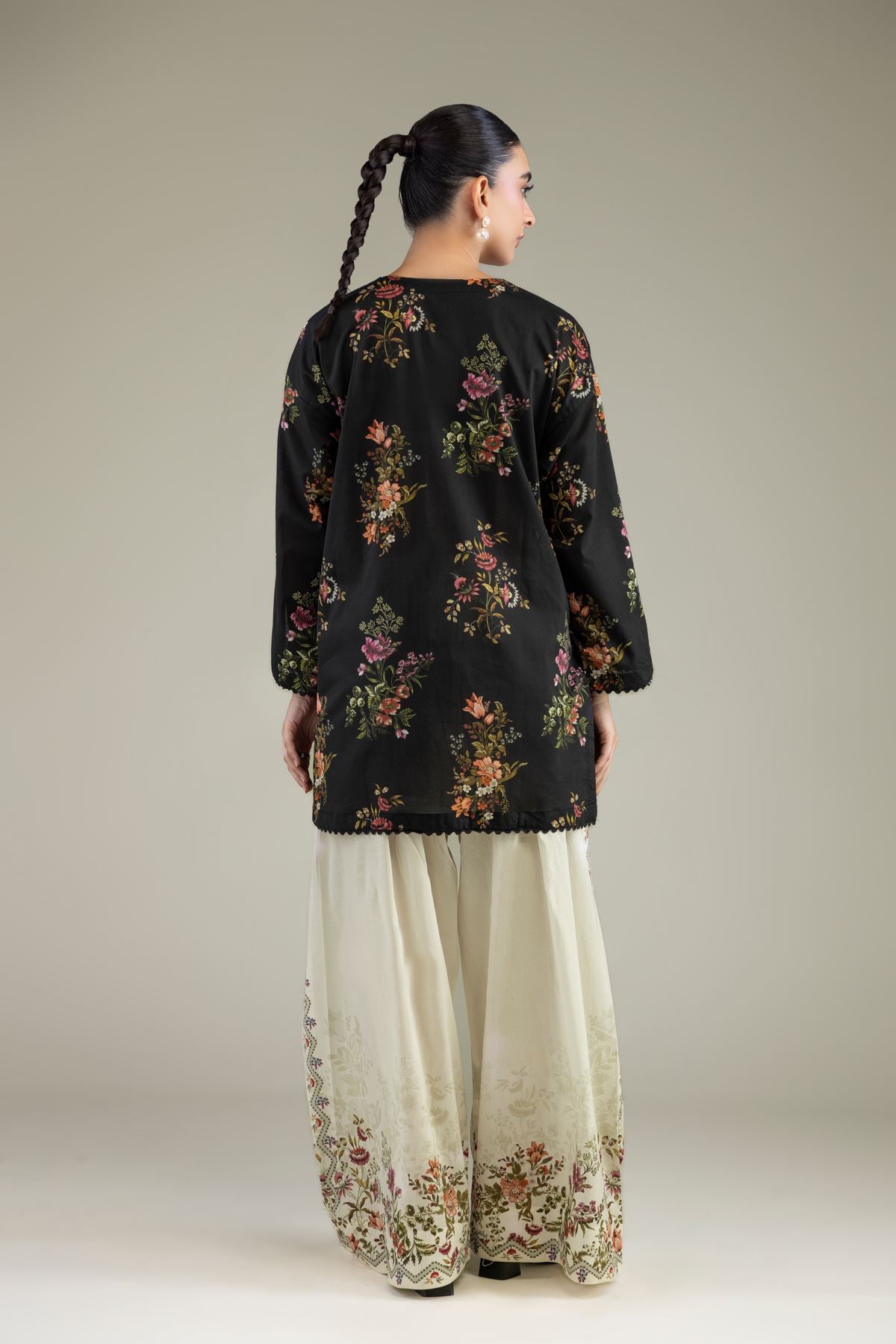 Black Cambric Kurta