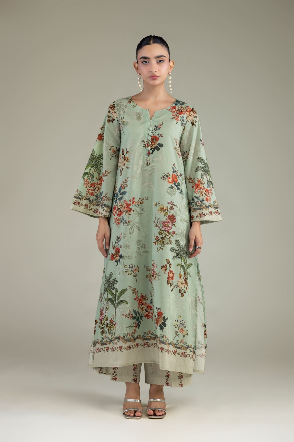 Floral Mint Pants