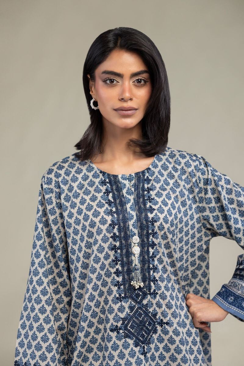 Blue Cambric Kurta