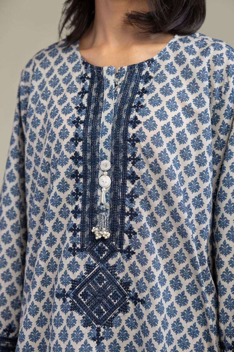 Blue Cambric Kurta