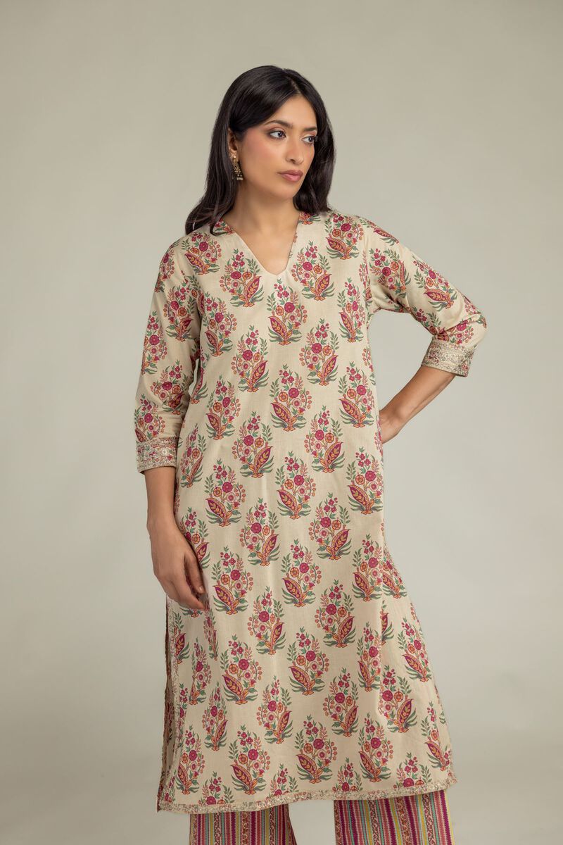 Beige Cambric Kurta