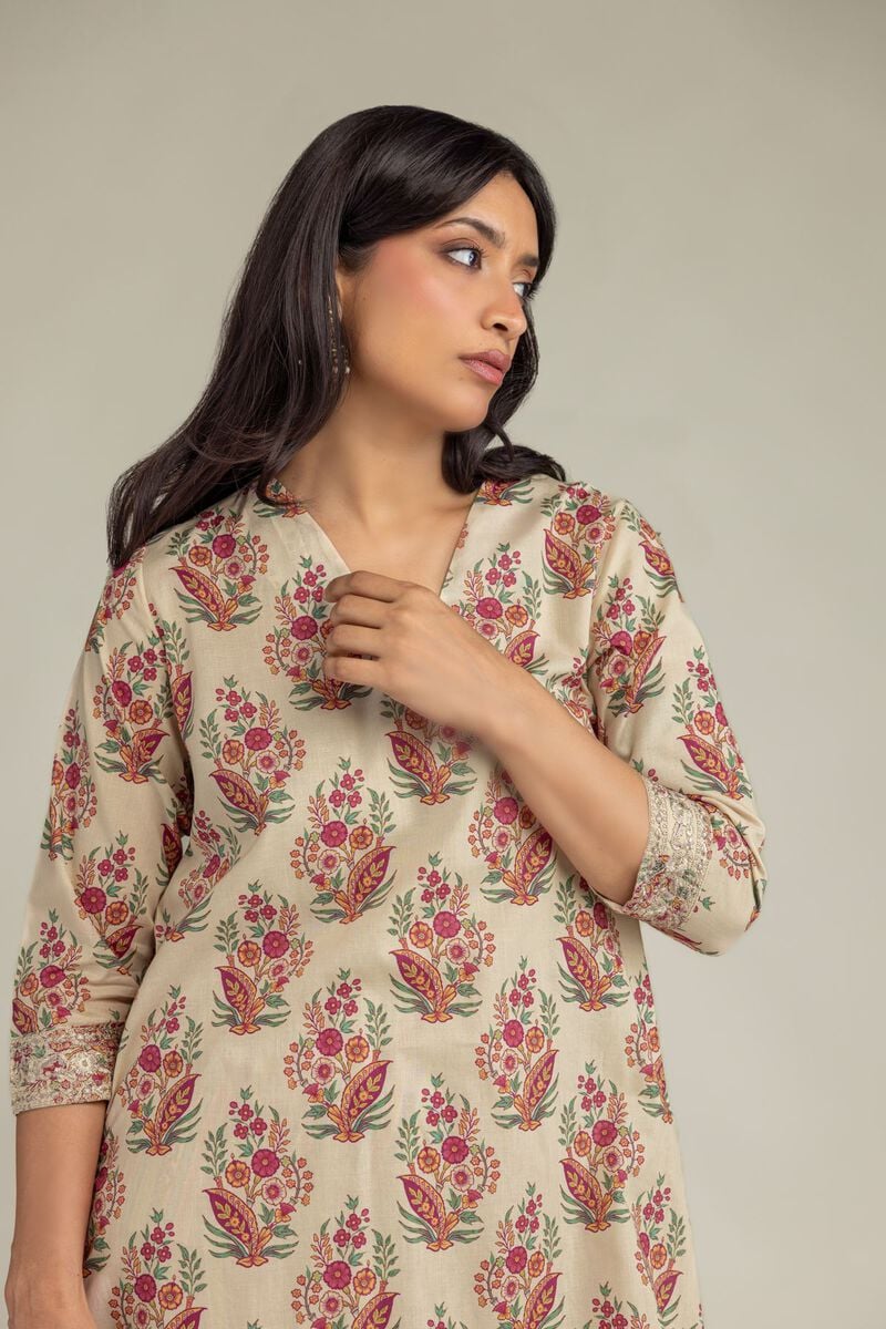 Beige Cambric Kurta