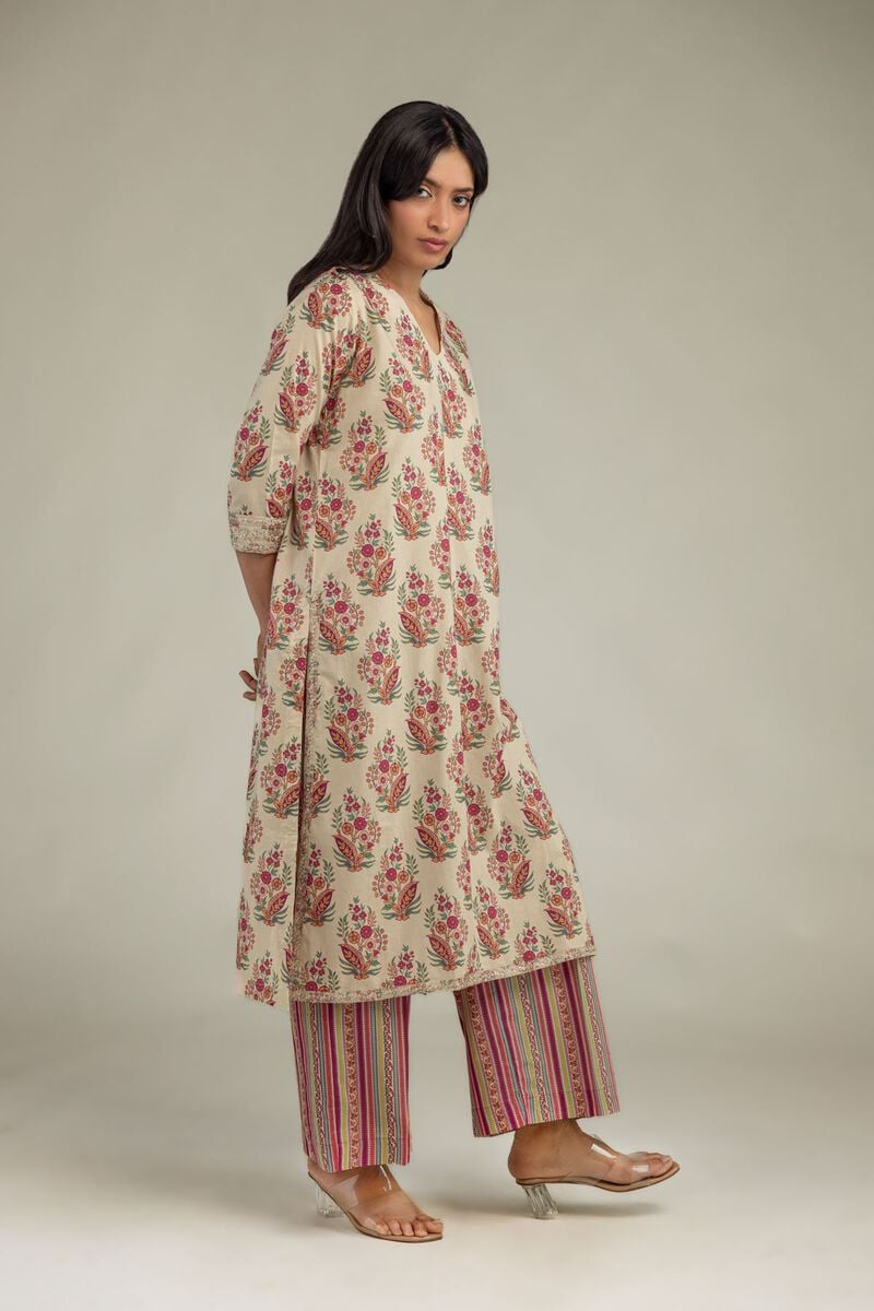 Beige Cambric Kurta