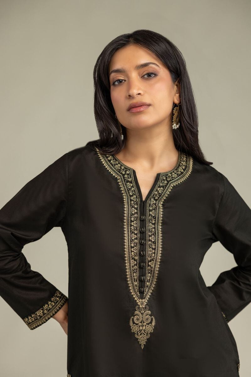 Short Black Kurta