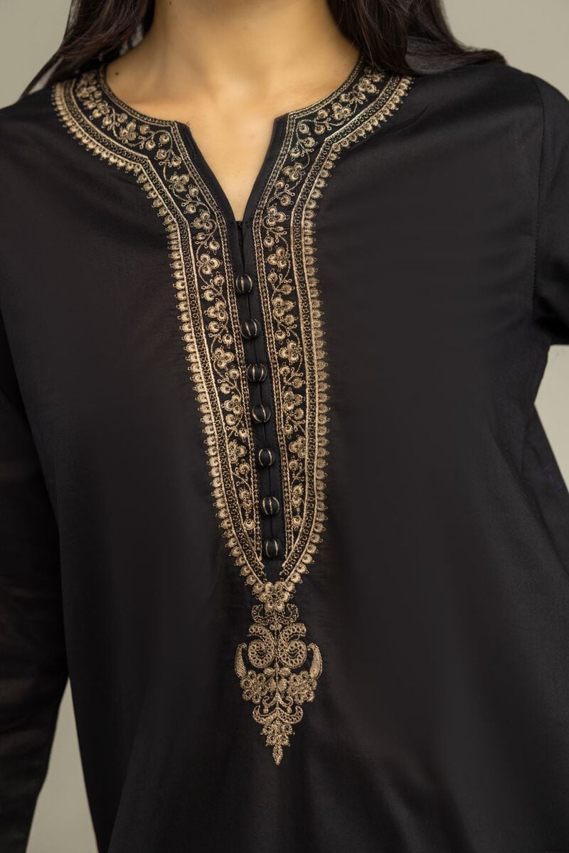 Short Black Kurta