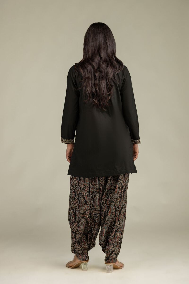 Short Black Kurta