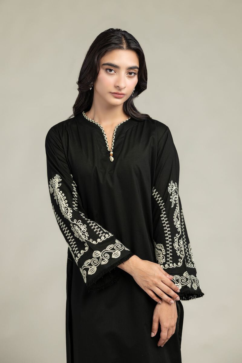 Black Cambric Kurta