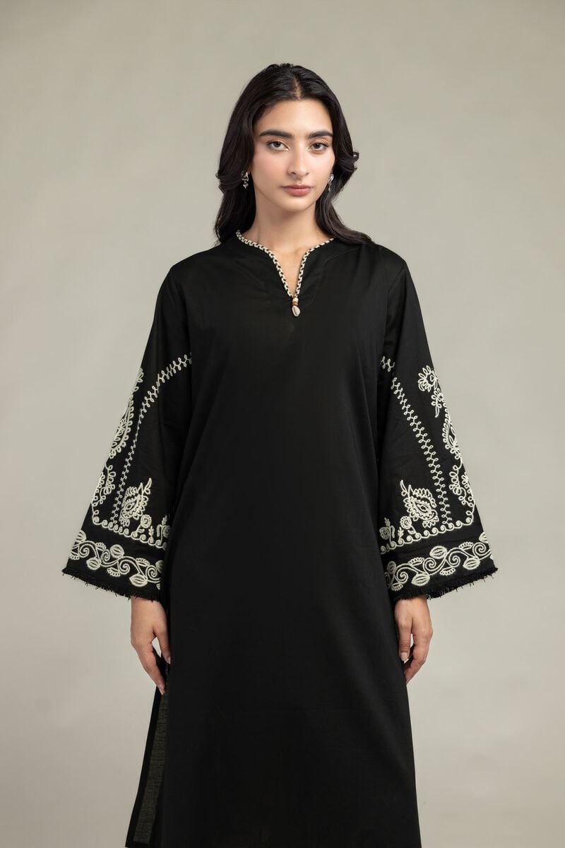 Black Cambric Kurta