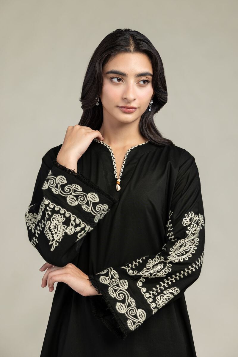 Black Cambric Kurta