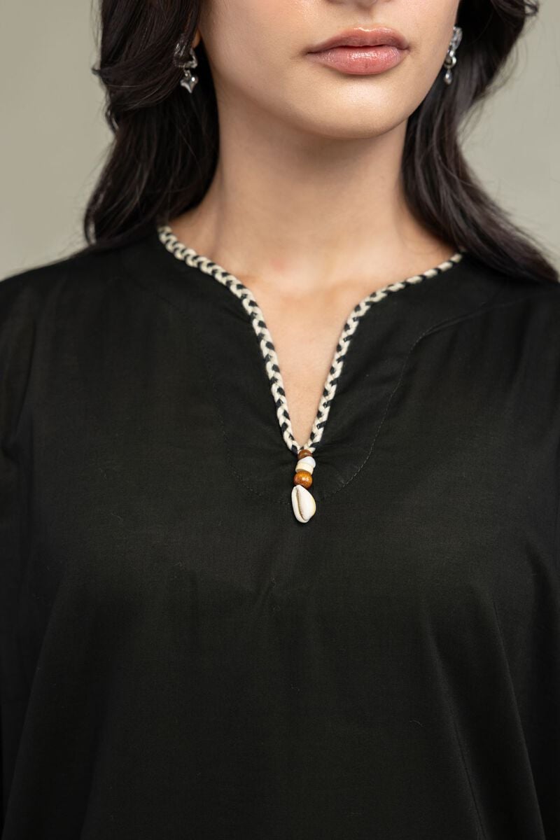 Black Cambric Kurta