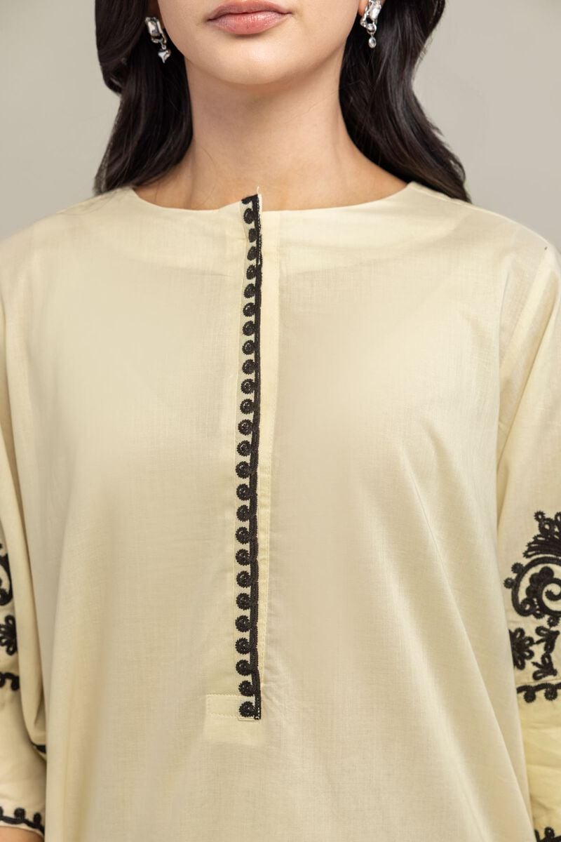 Beige Round-Neck Kurta