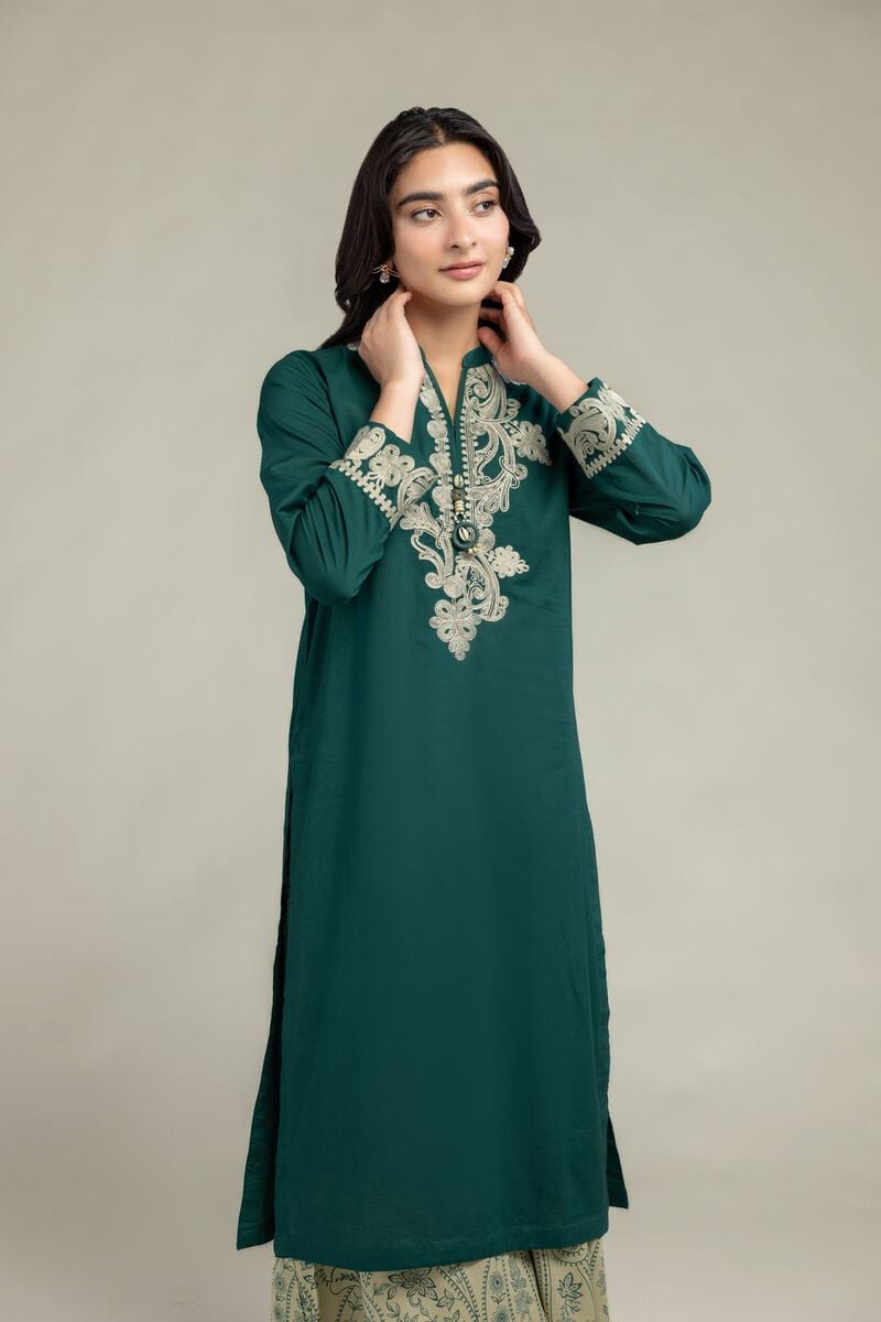 Green Cambric Kurta
