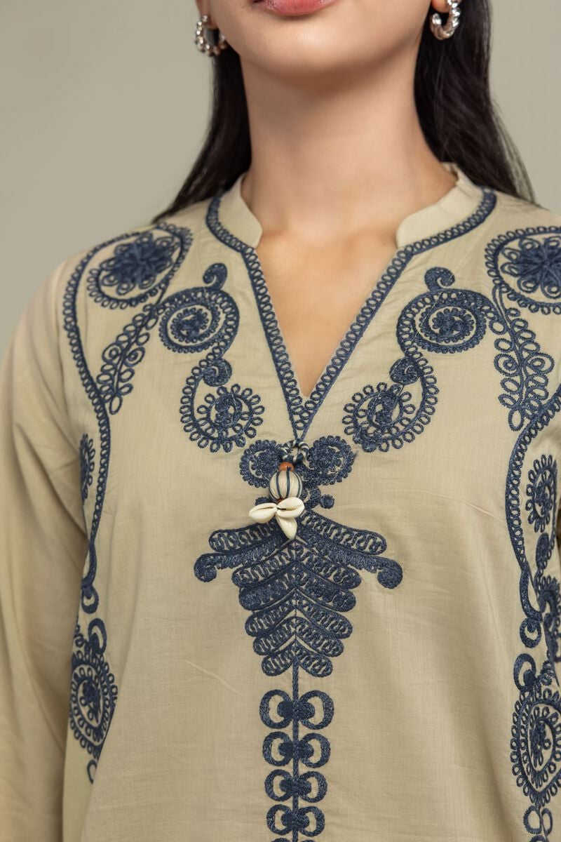 Cambric V-Neck Kurta
