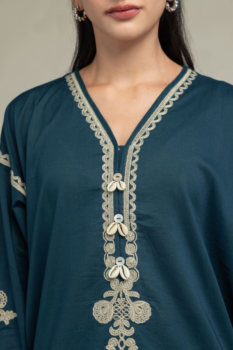 Floral V-Neck Kurta