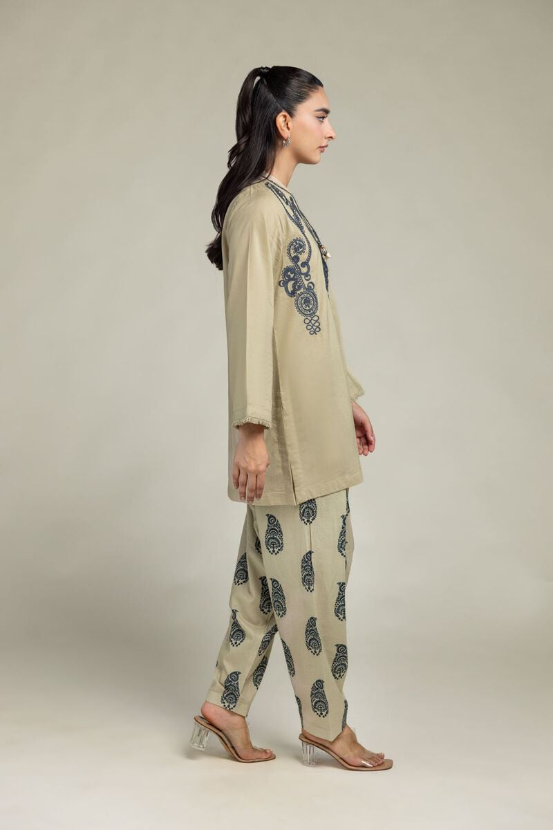 Beige Paisley Shalwar