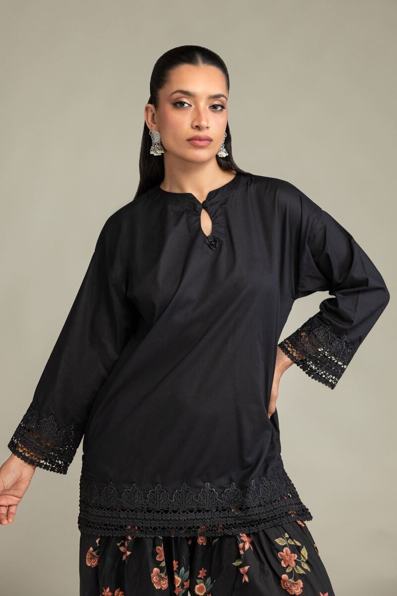 Short Black Kurta