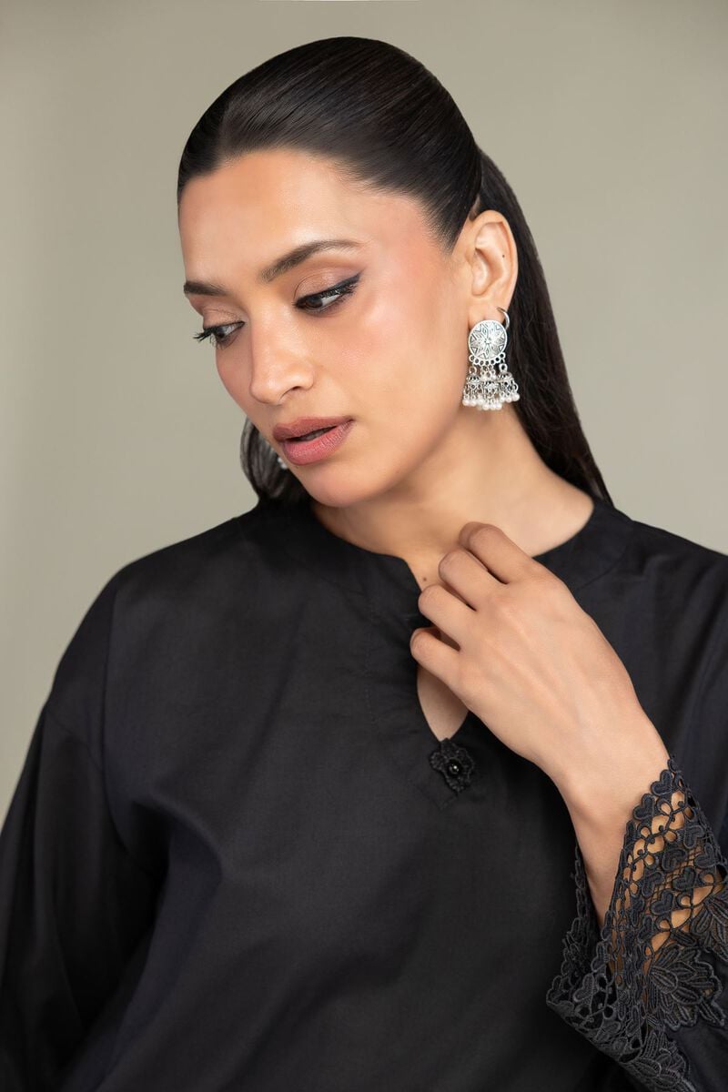 Short Black Kurta