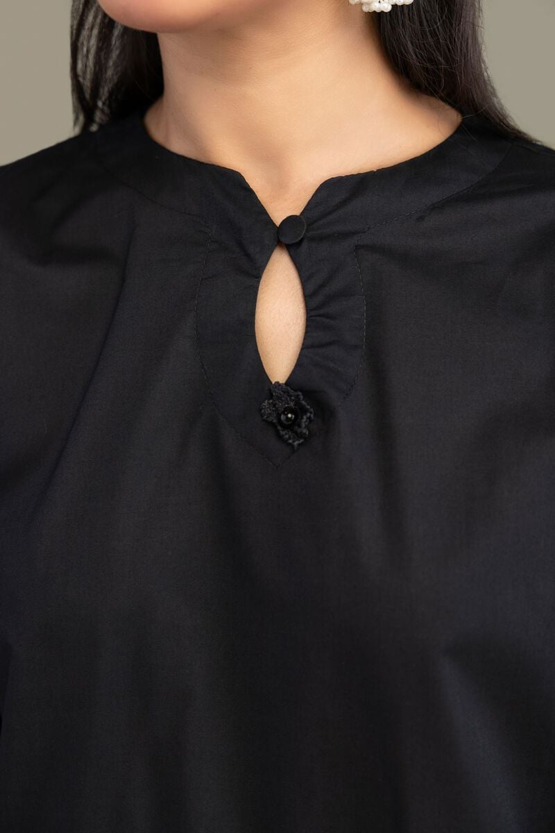 Short Black Kurta