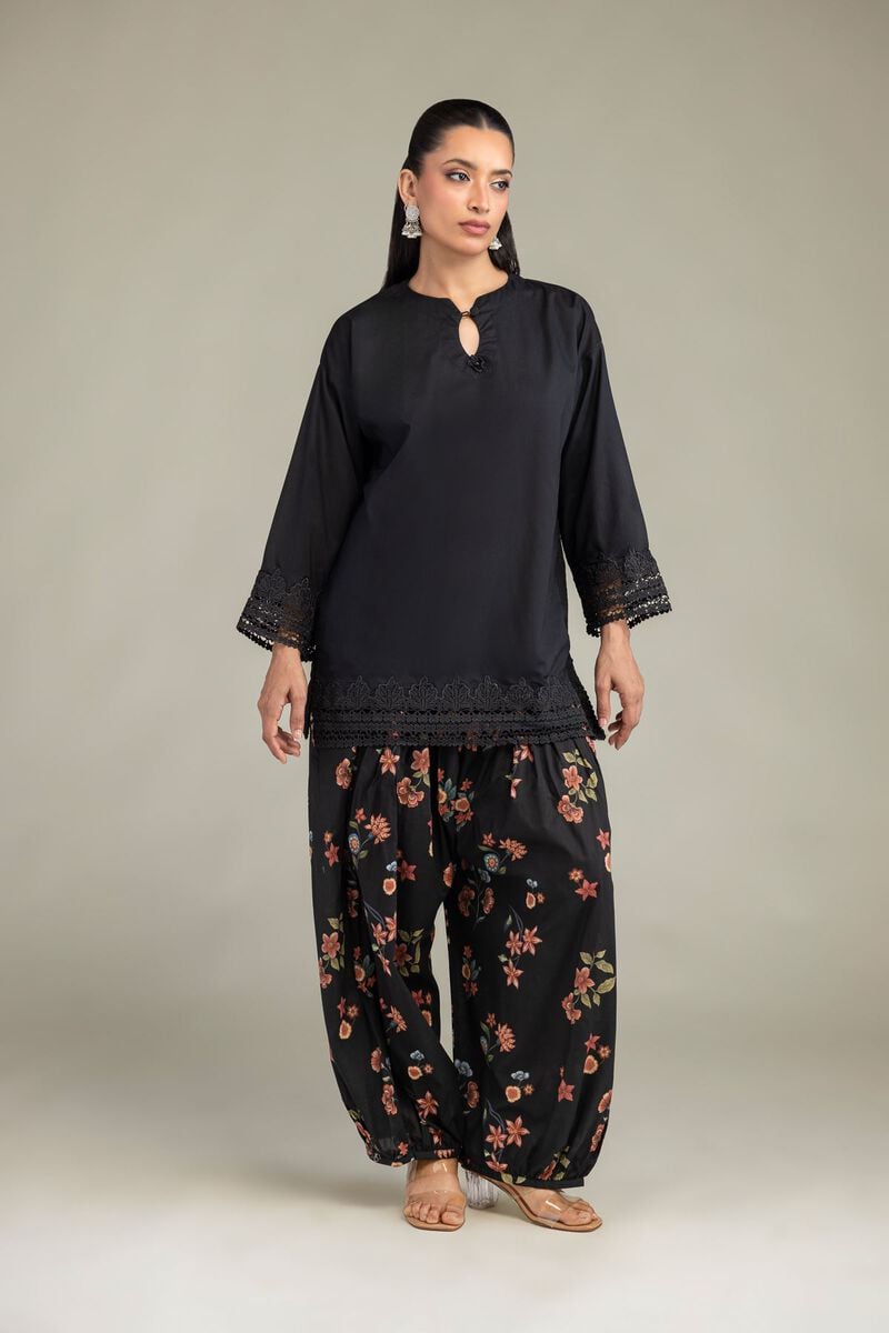 Short Black Kurta