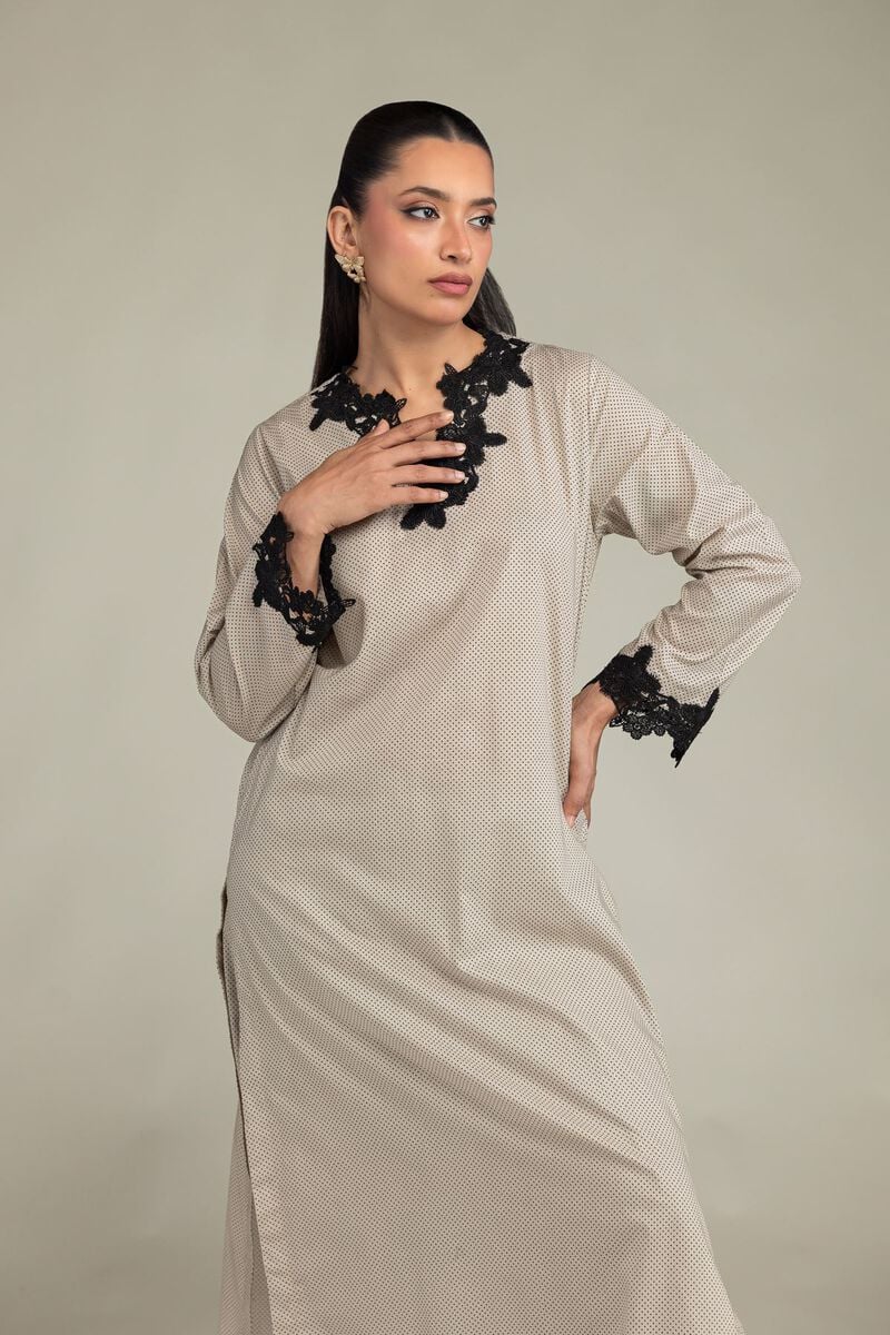 Beige Cambric Kurta