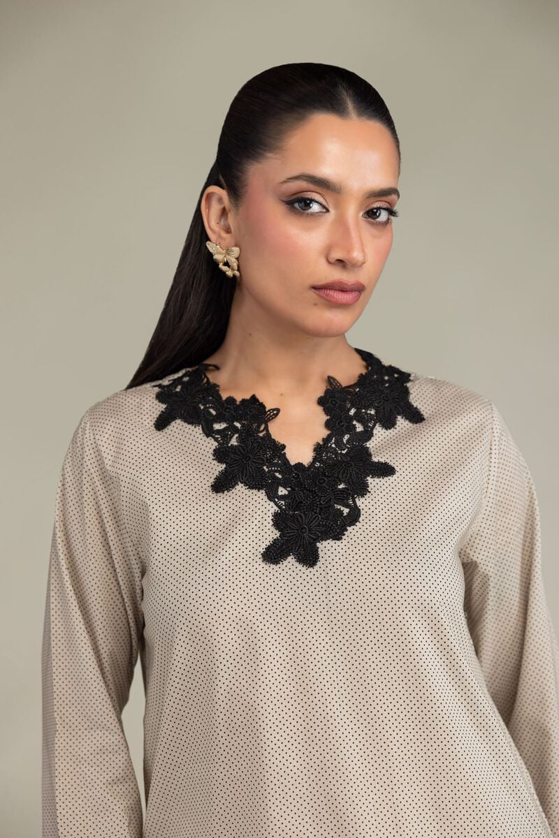 Beige Cambric Kurta