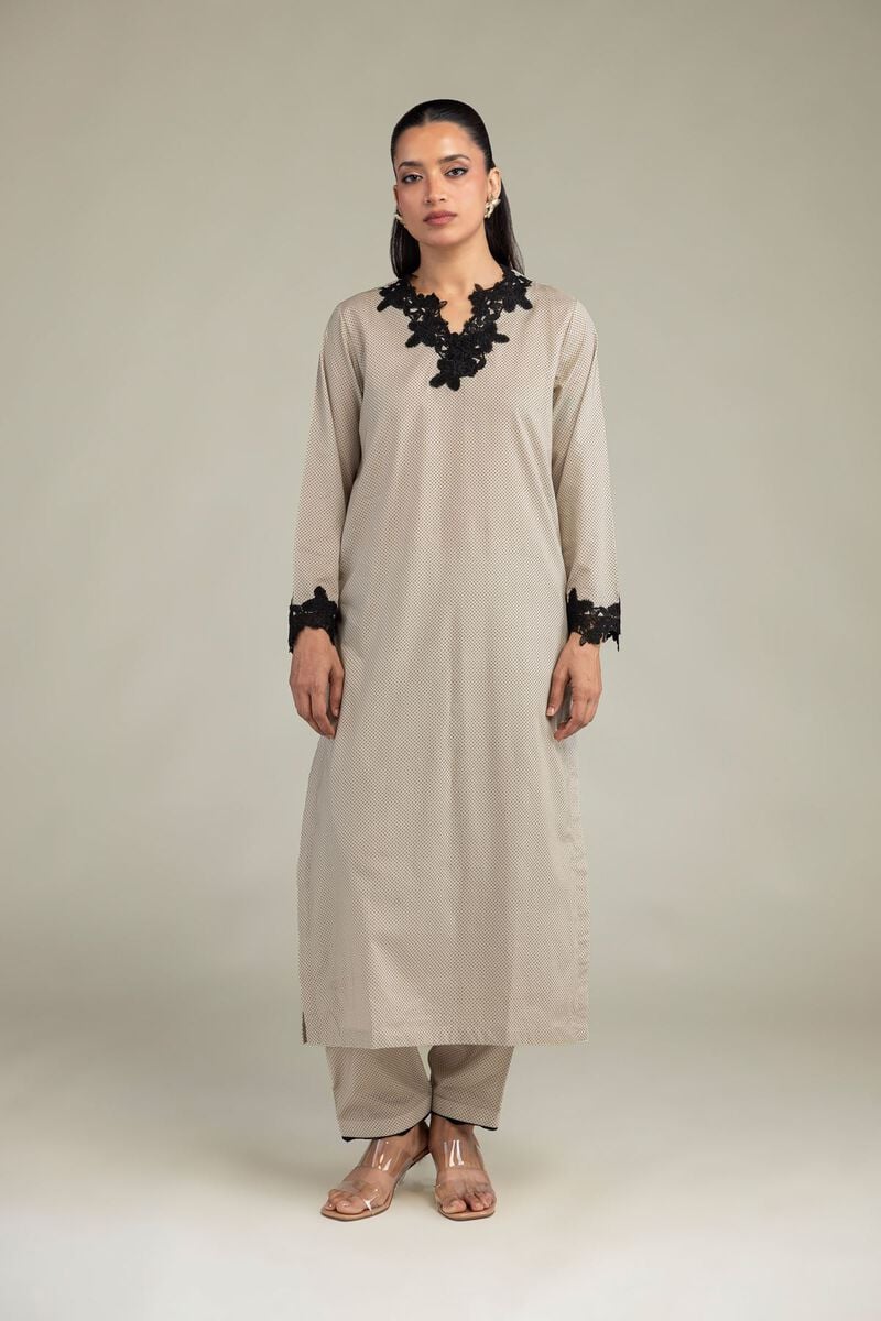 Beige Cambric Kurta