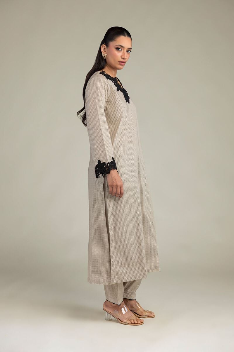 Beige Dotted Shalwar