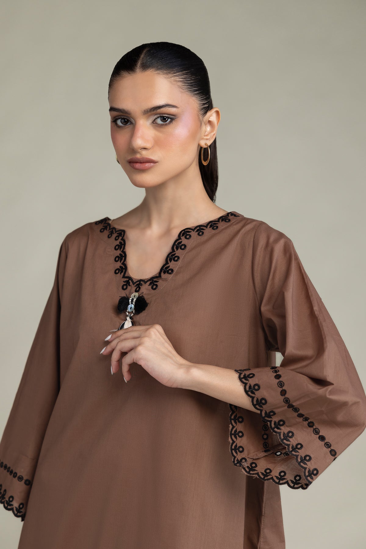 Short Brown Kurta