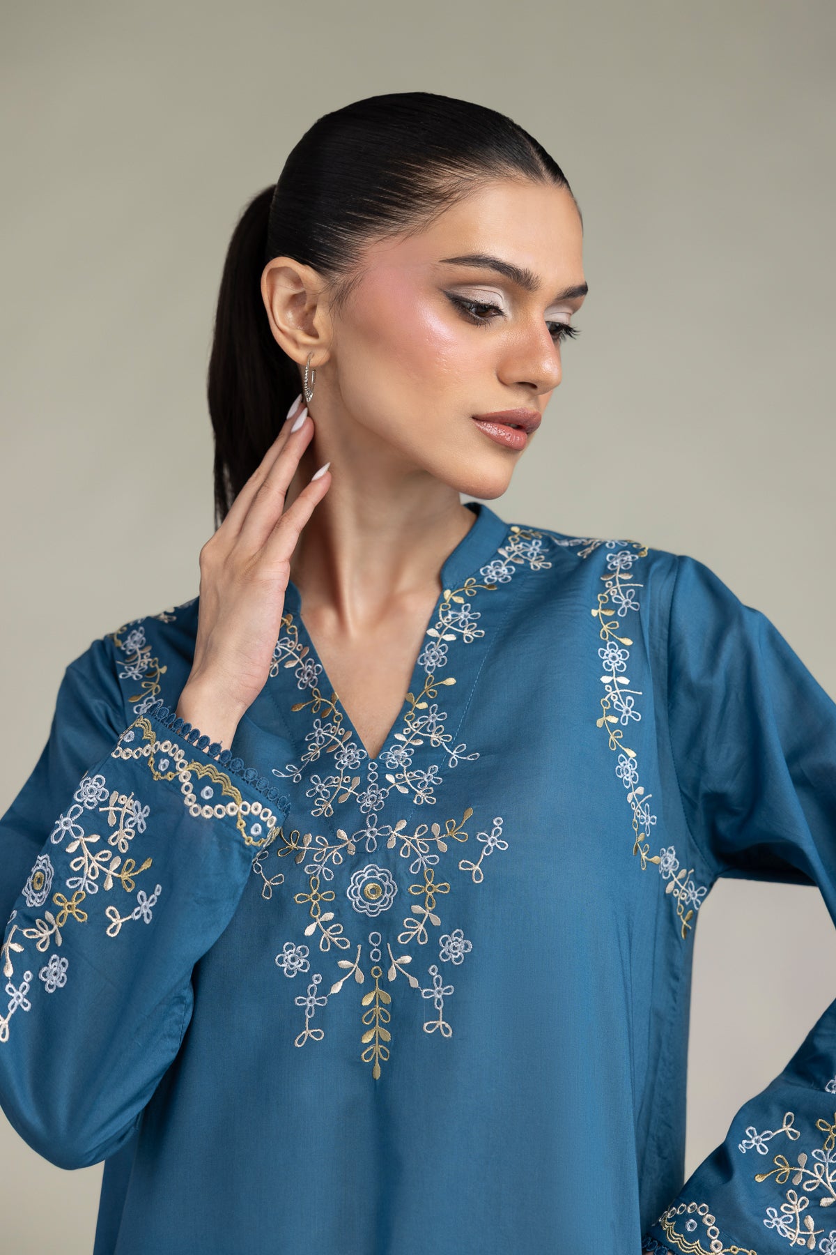 Floral Longline Kurta