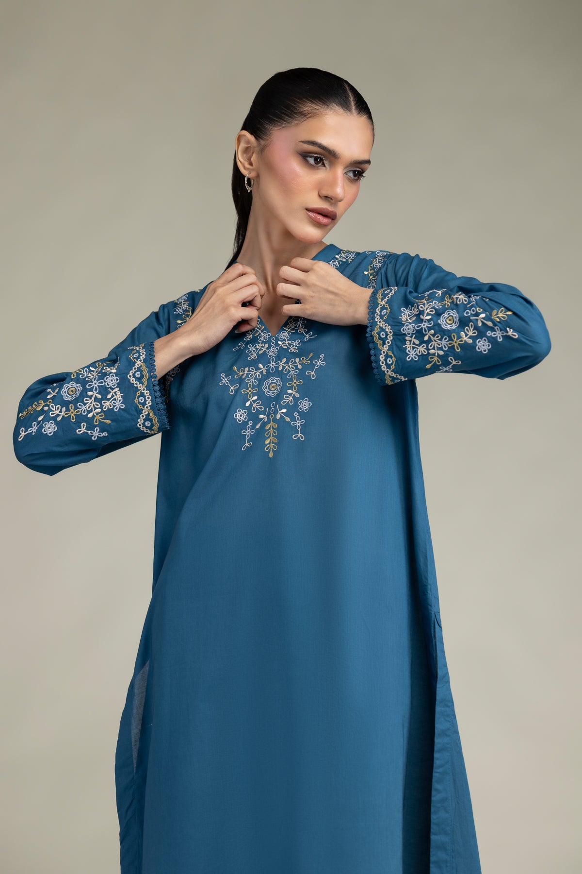 Floral Longline Kurta