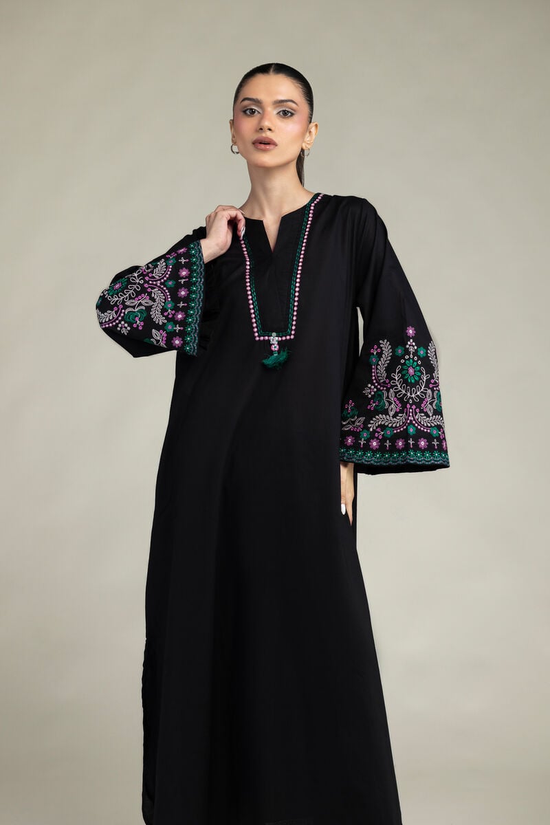 Black Cambric Kurta