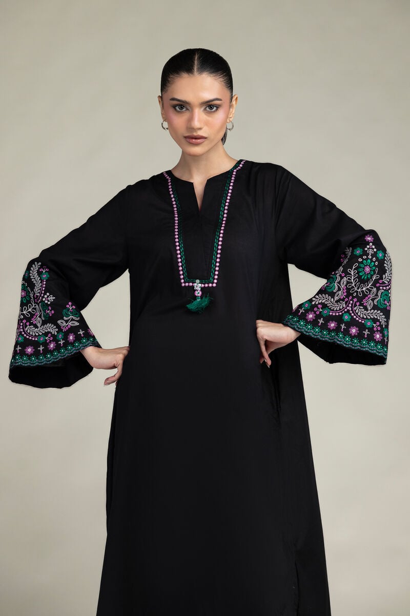Black Cambric Kurta