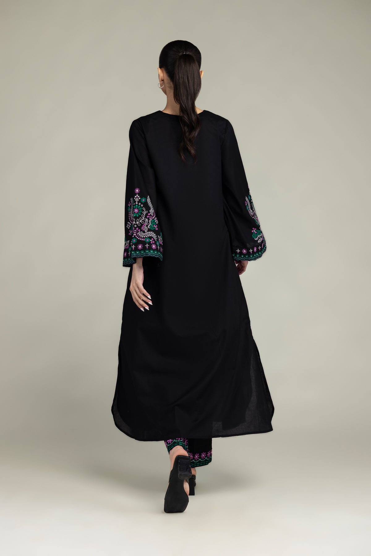 Black Cambric Kurta
