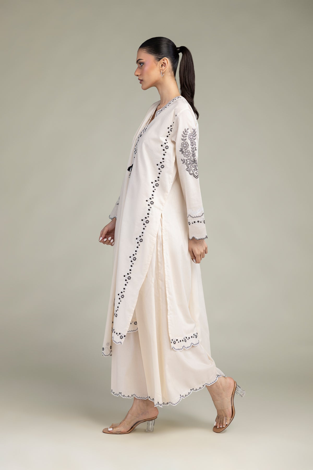 Floral Cambric Kurta