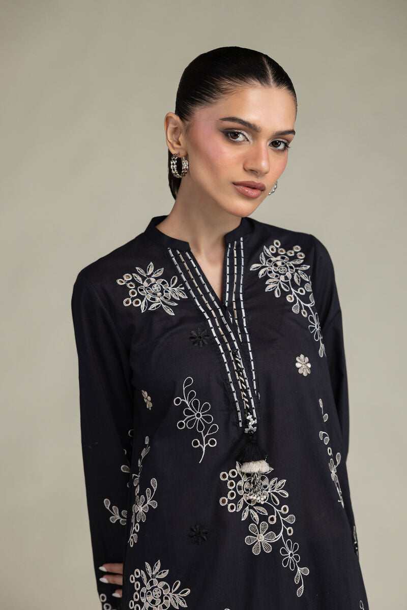 Black Longline Kurta