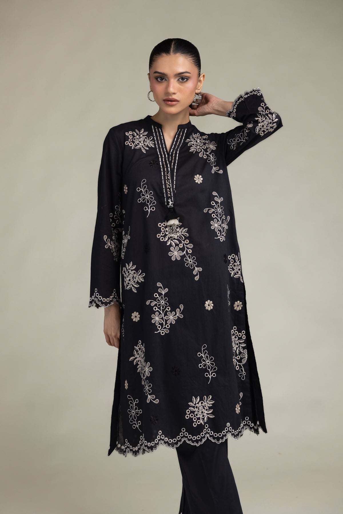 Black Longline Kurta