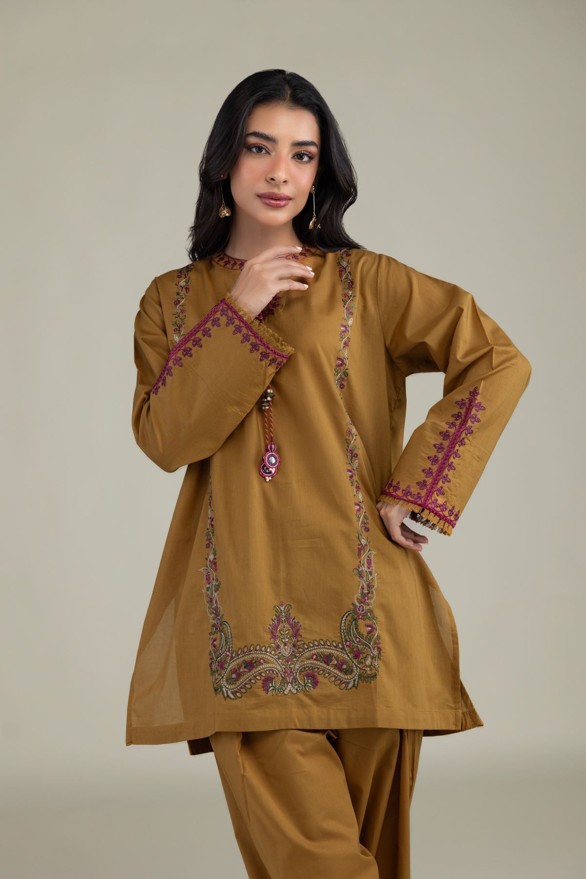 Floral Cambric Kurta