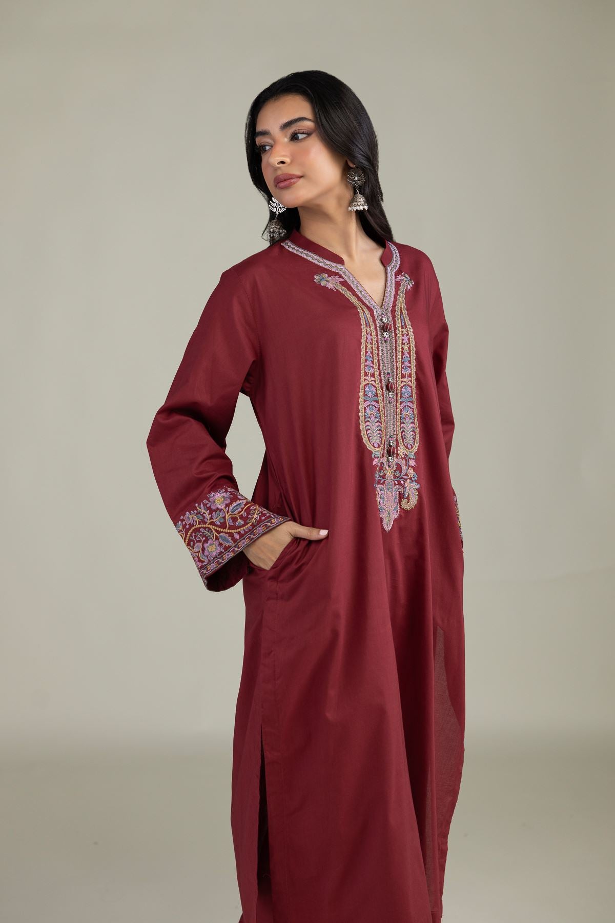 Floral Cambric Kurta