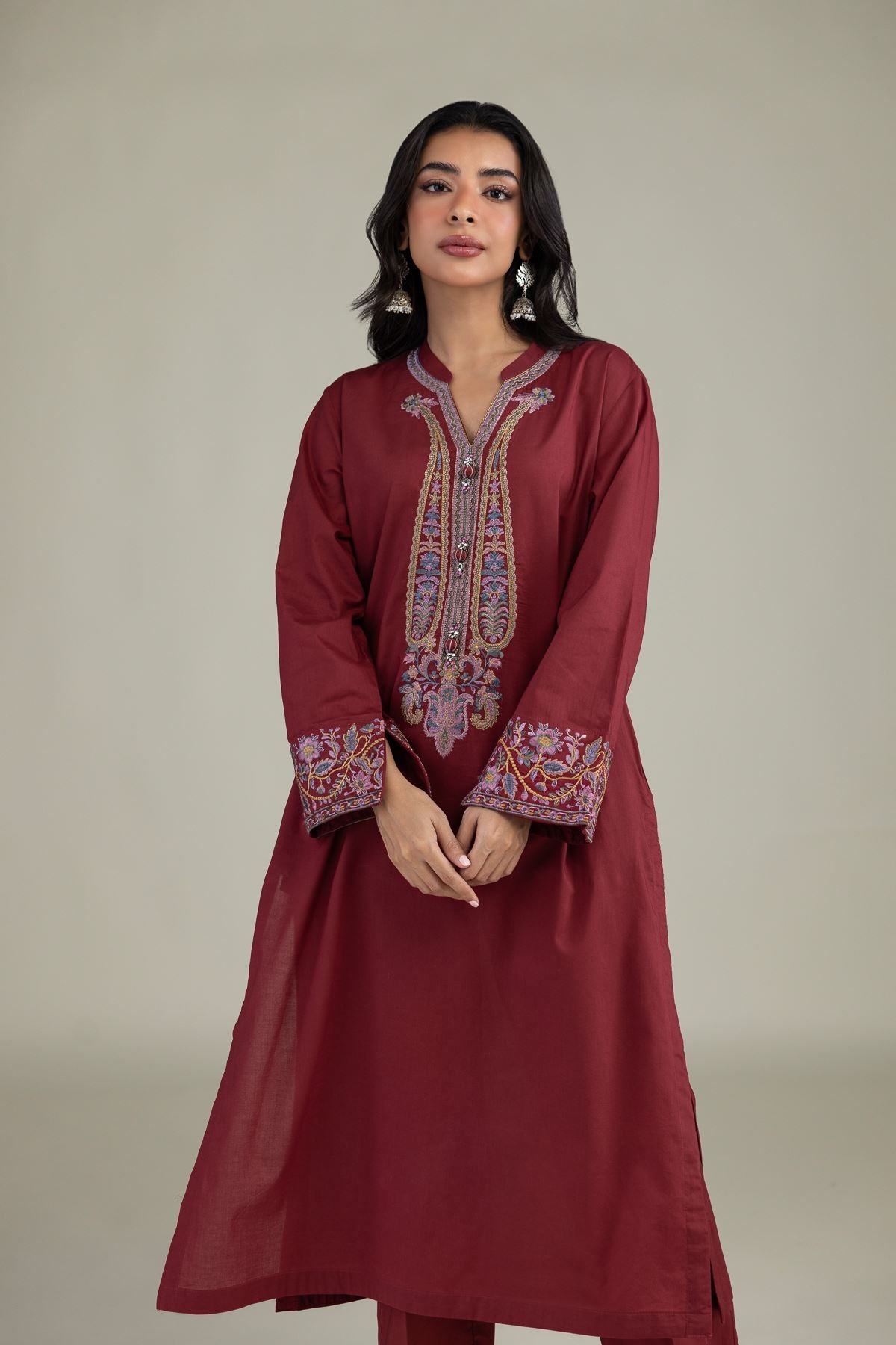 Floral Cambric Kurta